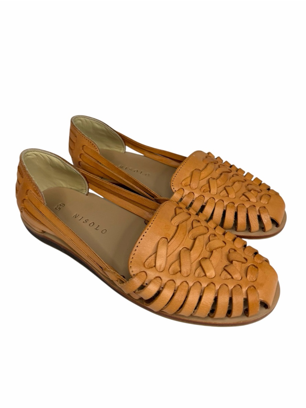 Anthropologie Hurache Nisolo Woven Leather Sandals Size 6.5